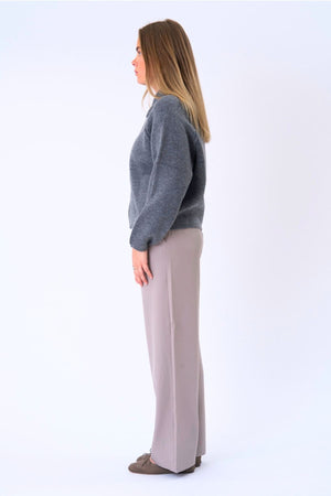 Cremallera de punto Selma - Gris