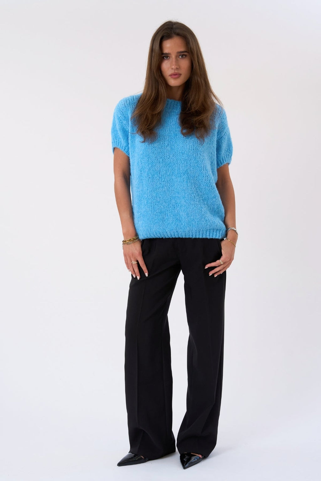 Chloe Jersey De Manga Corta - Azul Claro