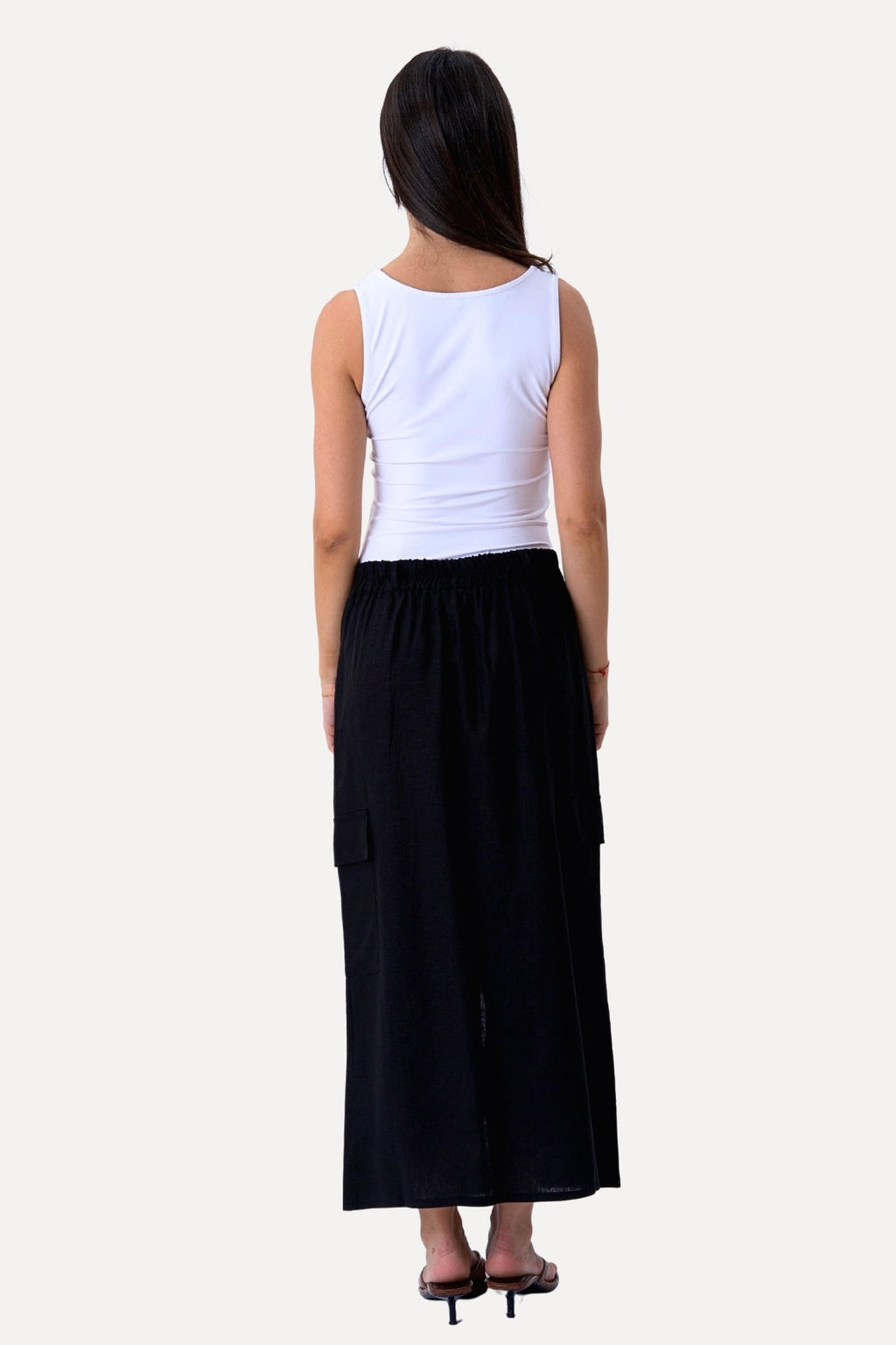 Linen Skirt - Black