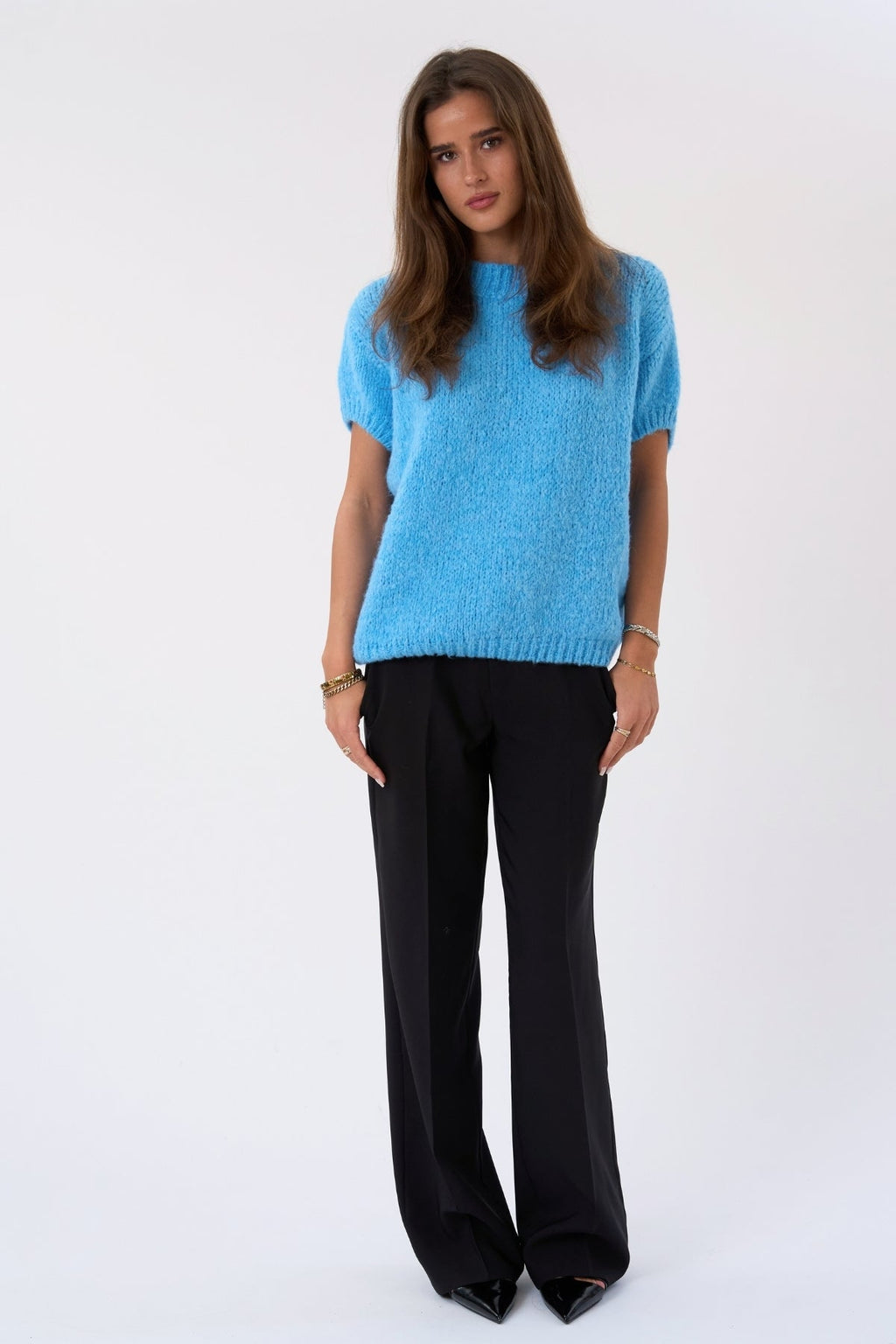 Chloe Jersey De Manga Corta - Azul Claro