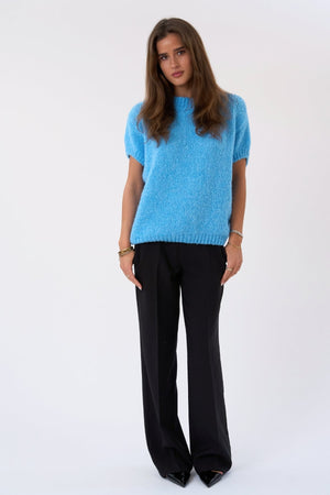 Chloe Jersey De Manga Corta - Azul Claro