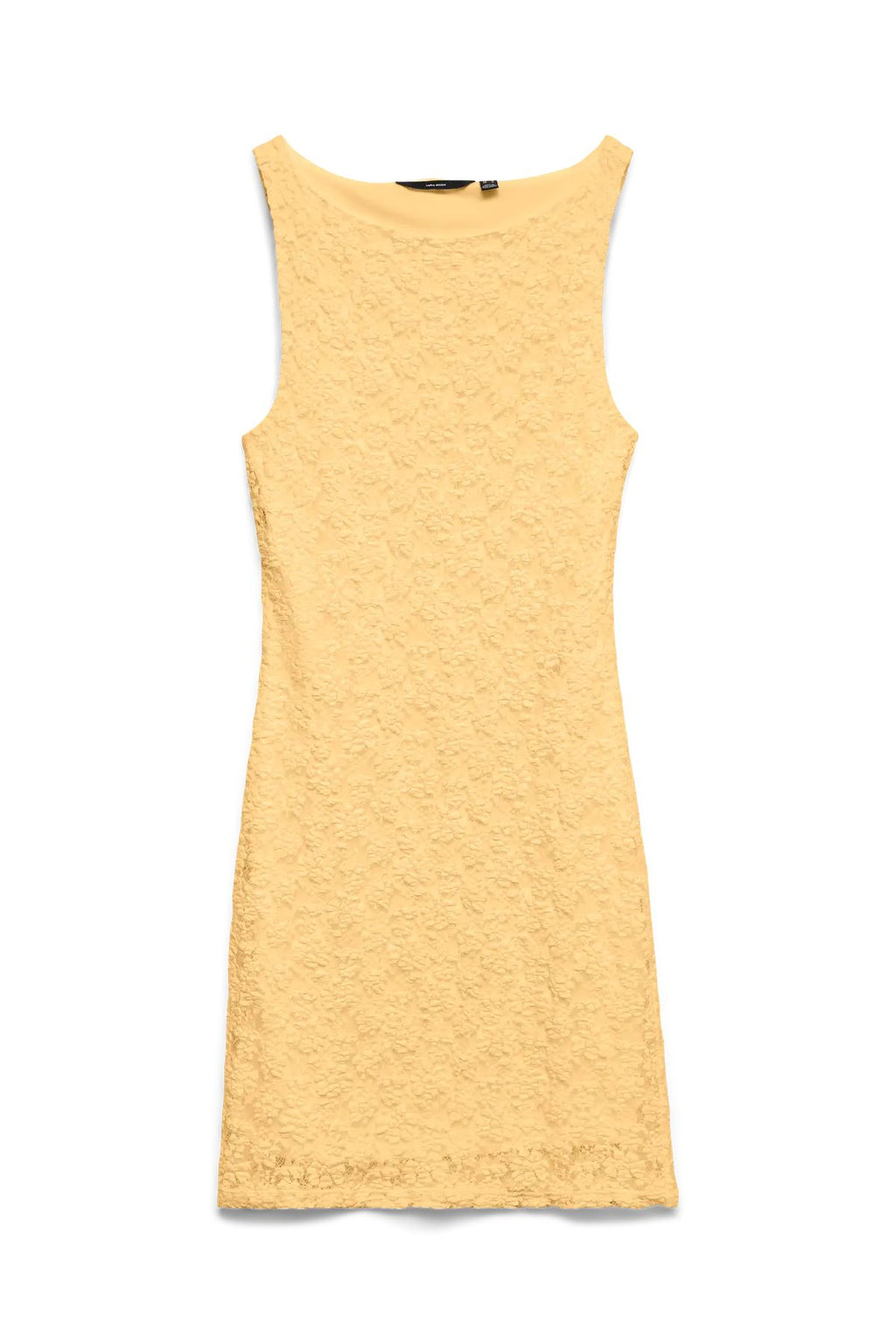 Dolly Boat Neck Short Dress - Golden Haze
