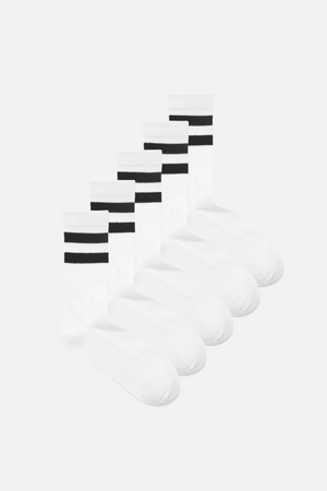 Heritage Tennis Socks 5 PC. - Blanco/negro - Mujeres