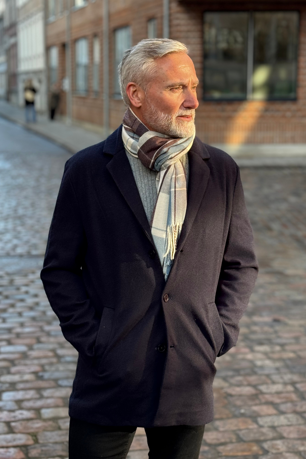 Bufanda - marrón / negro - hombres