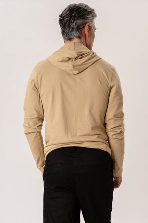 Sudadera con capucha ligera - caqui