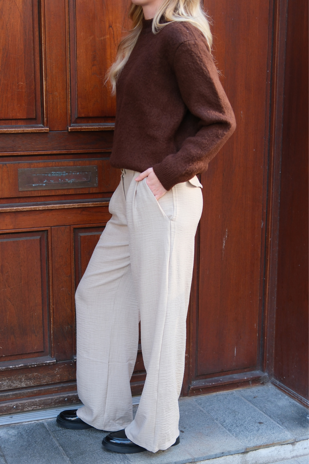 Emma Pants Suelto - beige