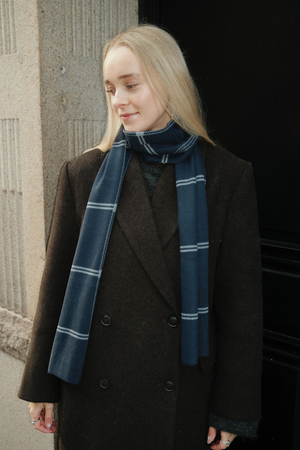 Bufanda - Rayas Azul Marino