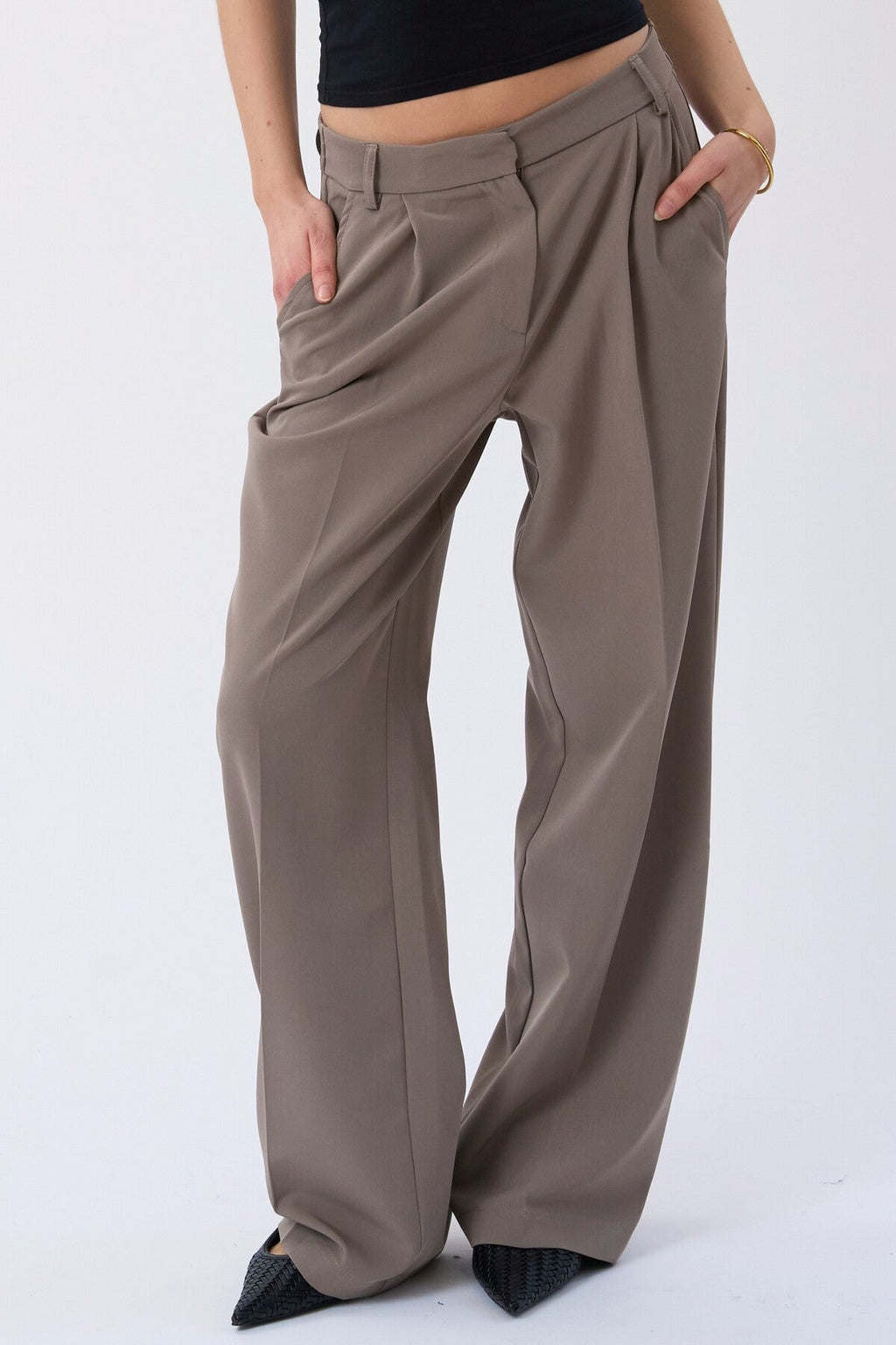 Mila ancho Pants - Taupe