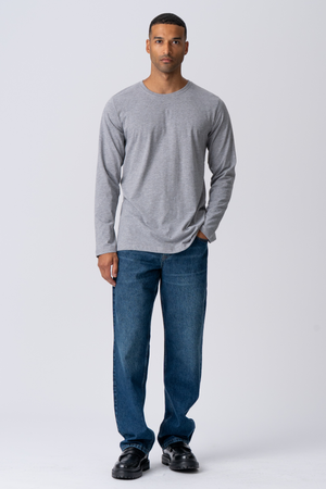 Basic Long-sleeved T-shirt - Gray