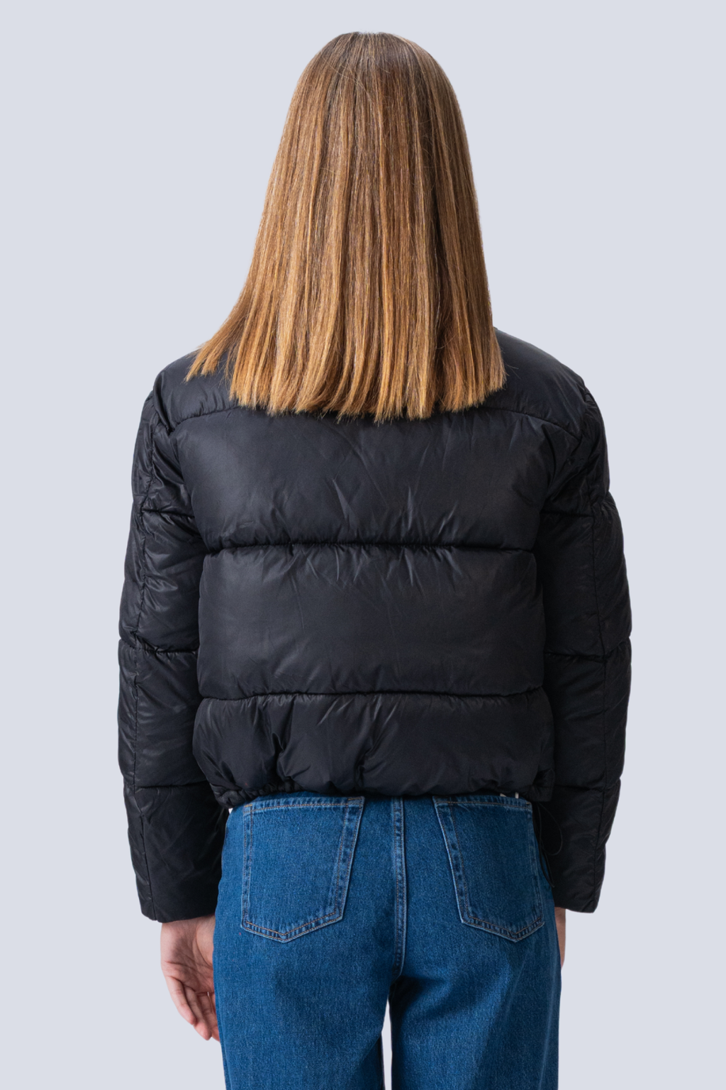 Short Puffer Jacket - Black
