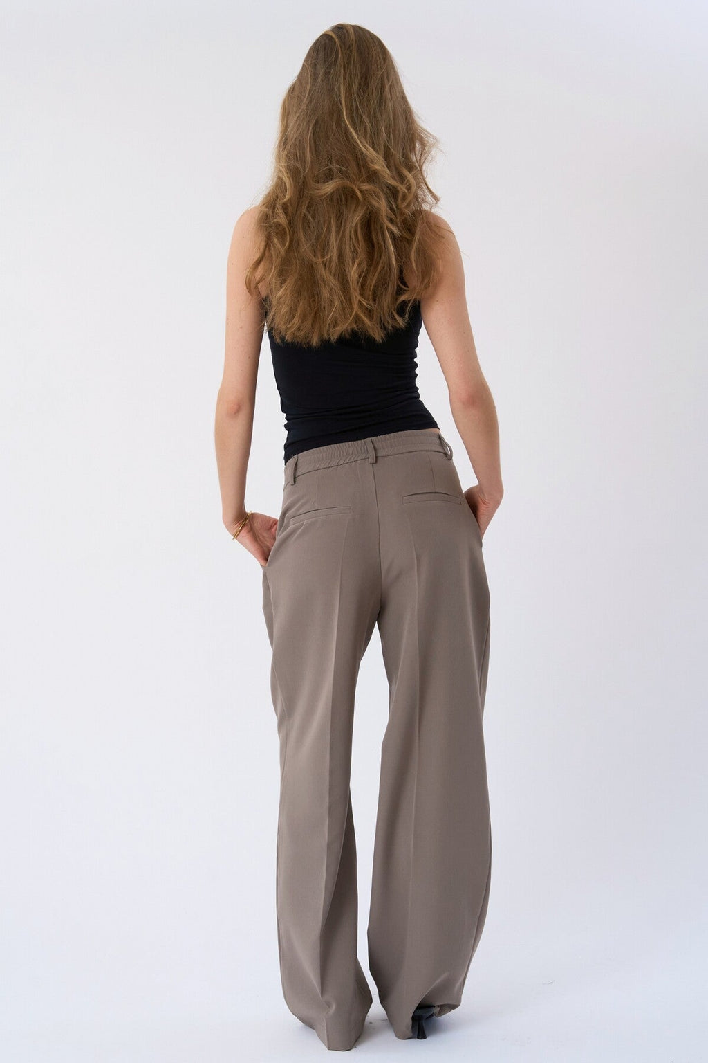Mila ancho Pants - Taupe