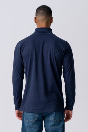 Roll collar sweater - Navy