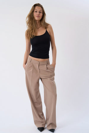 Mila ancho Pants - Beige