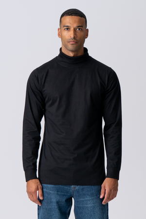 Roll collar sweater - Black
