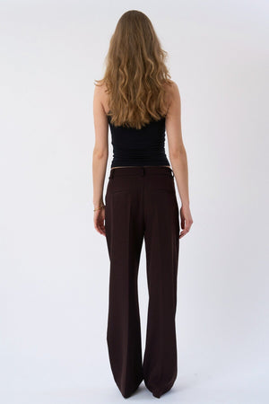 Mila ancho Pants - Marrón