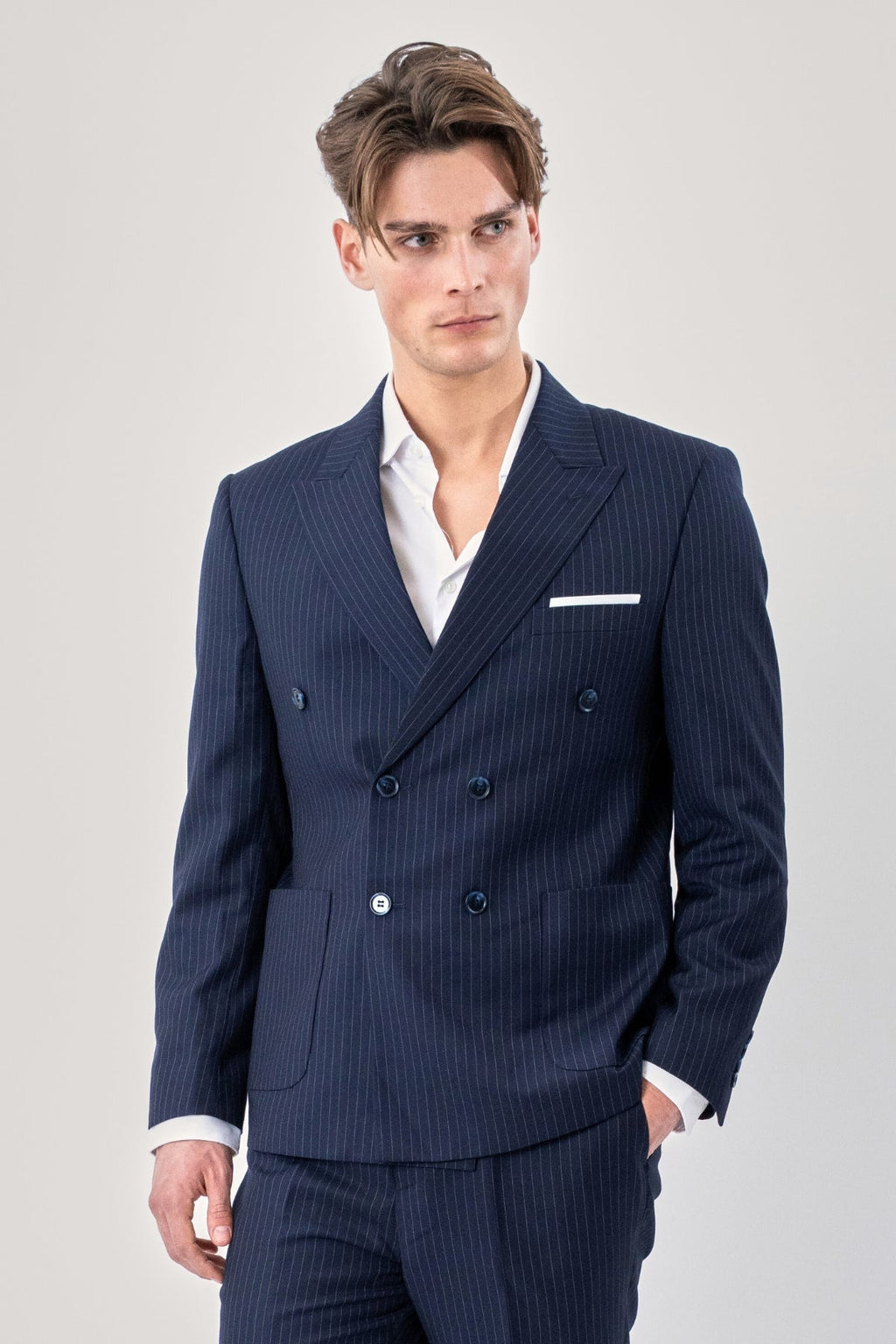 Classic Blazer - Navy Pinstripe