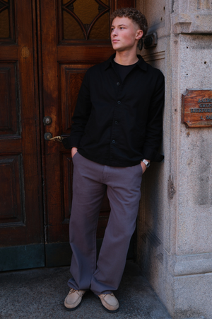 Chino recto de algodón - Gris