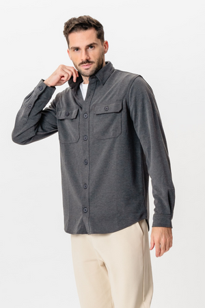 Performance Regular Overshirt - Carbón