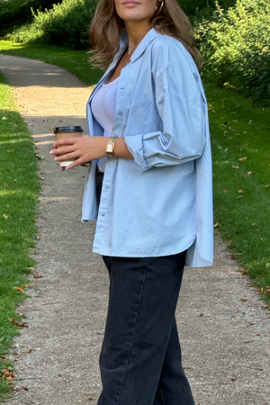 Camisa relajada - azul claro