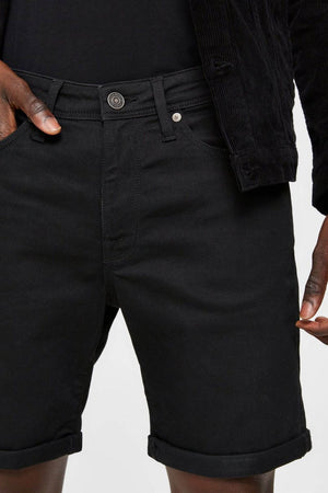 Pantalones cortos de mezclilla - negro