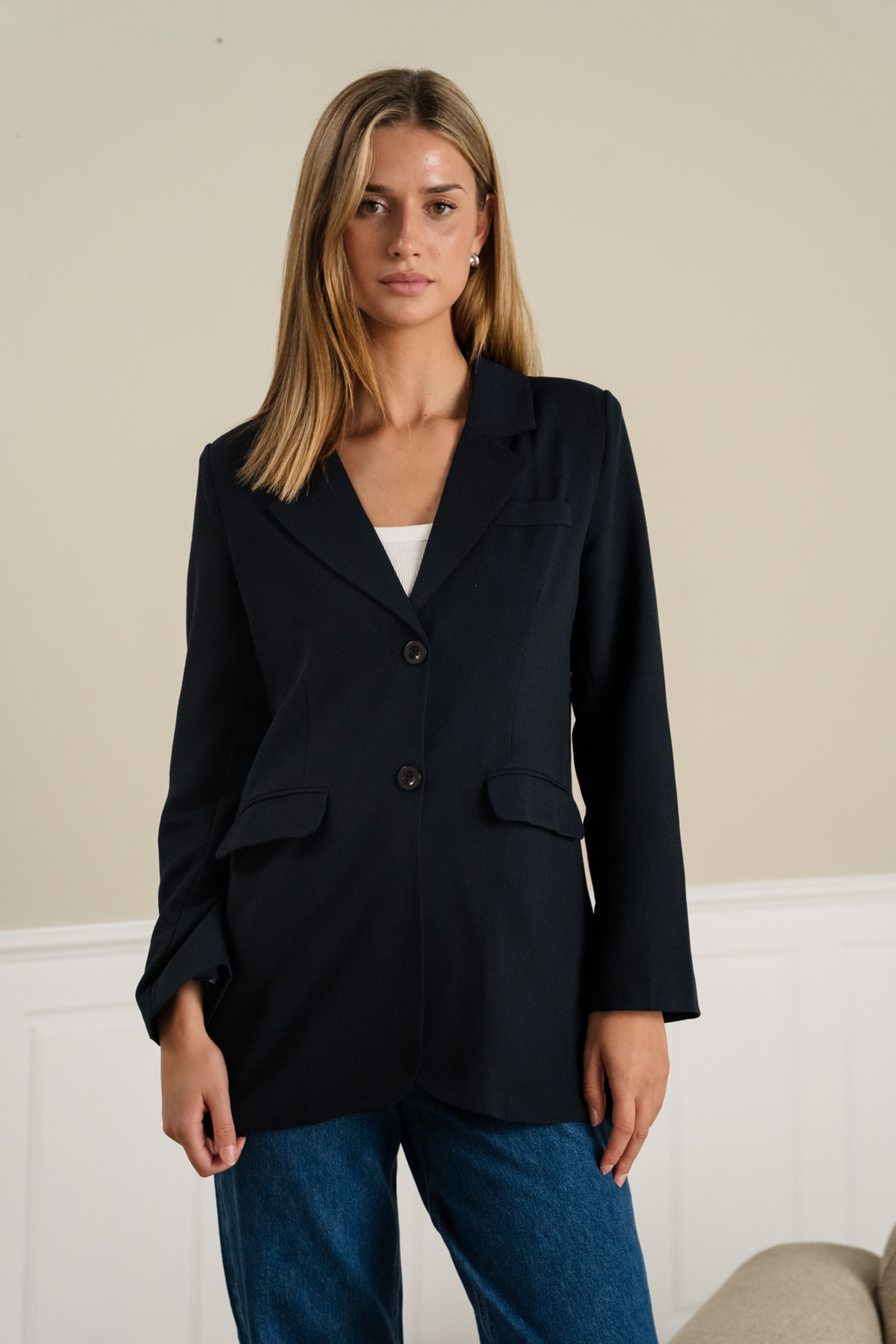 Claire Oversized Blazer - Black