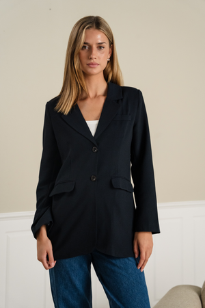 Claire Oversized Blazer - Black
