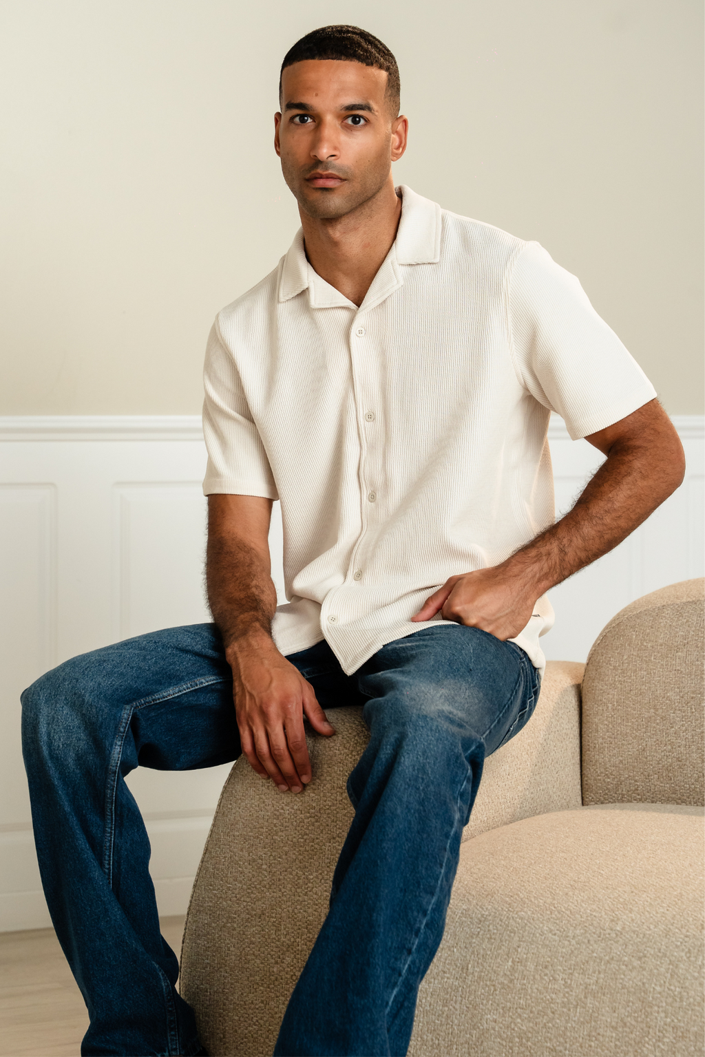 Camisa de punto - beige