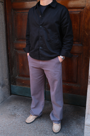 Chino recto de algodón - Gris