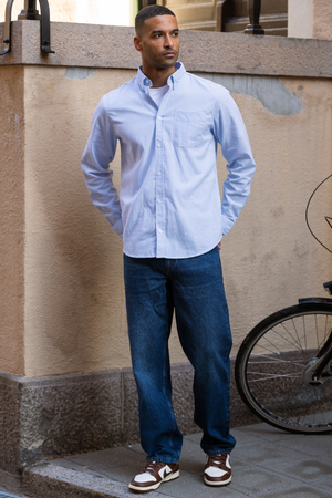 Jeans de ajuste relajado - mezclilla azul oscuro