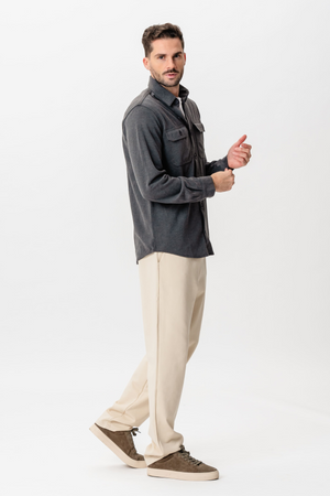 Performance Regular Overshirt - Carbón