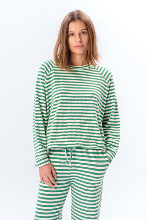 Stripped Long Sleeve Regular Fit - Green