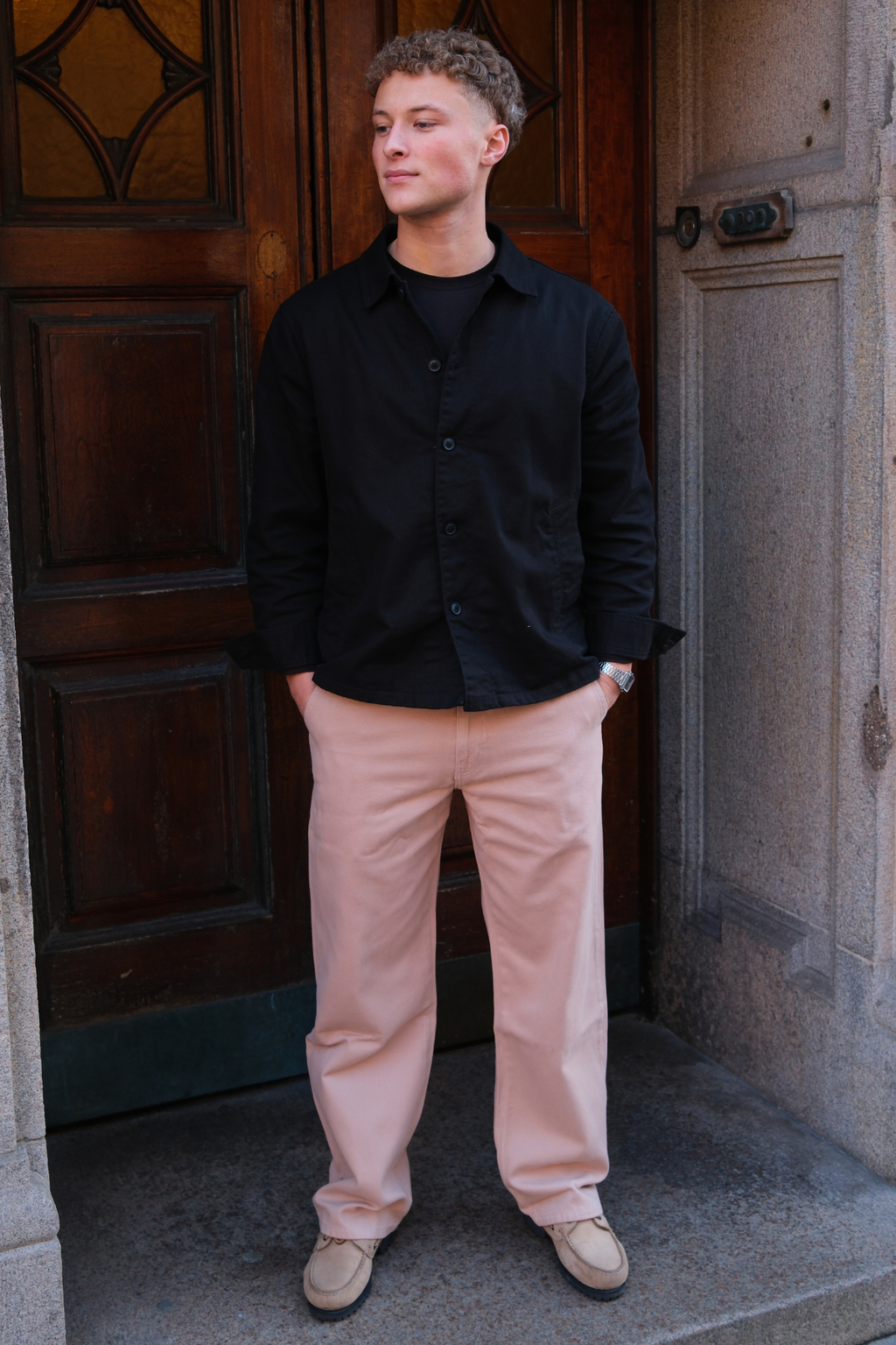 Straight Cotton Chino - Beige