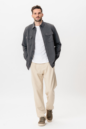 Performance Regular Overshirt - Carbón