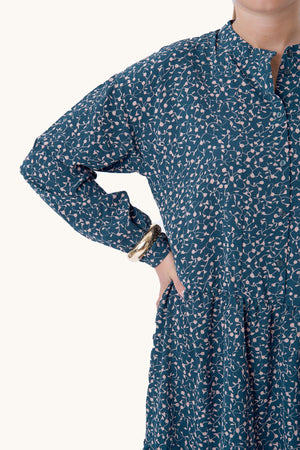 Sara long-sleeved dress - Green