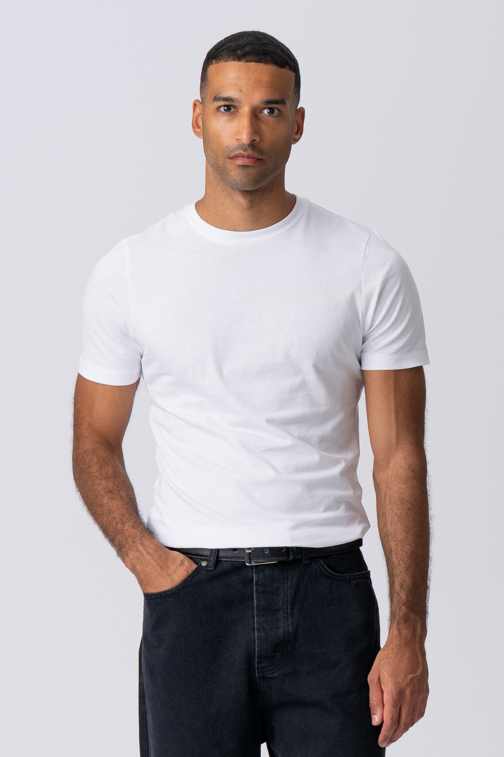 Camiseta muscular - blanco