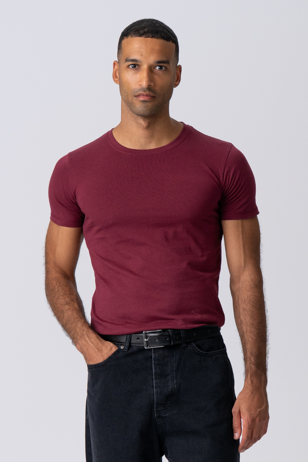 Camiseta muscular - Borgoña Rojo