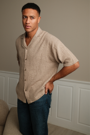 Camisa de manga corta - arena