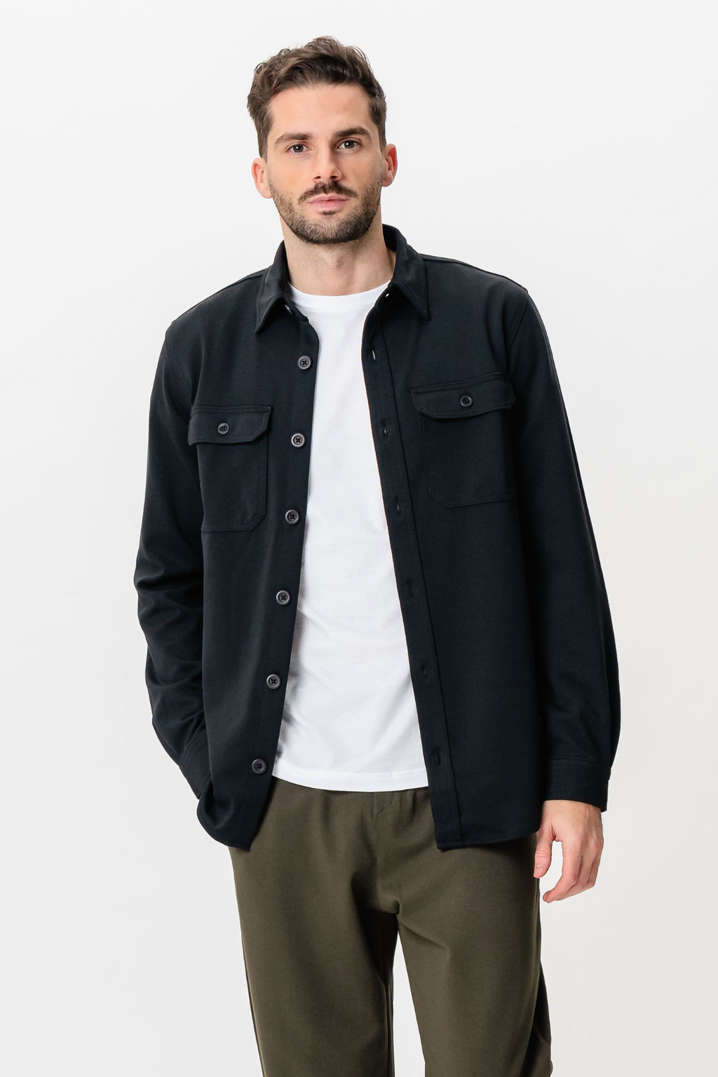 Performance Regular Overshirt - Negro