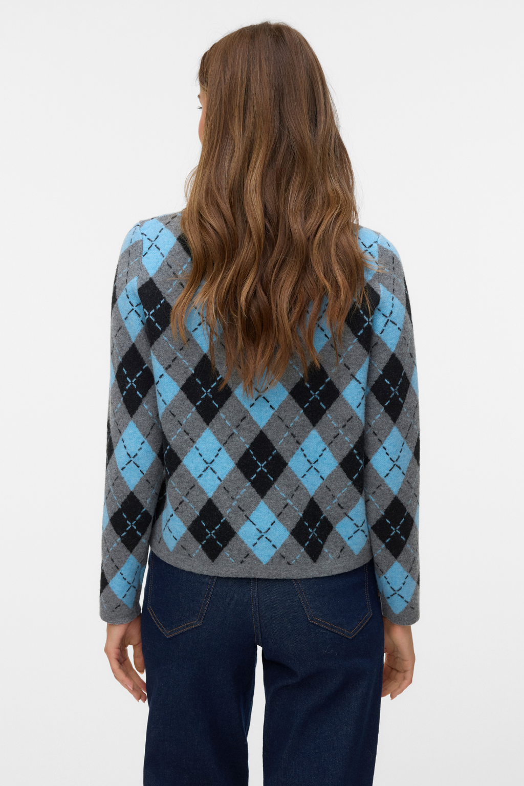 Giorgia O-Neck Cardigan - Medium Grey Melange