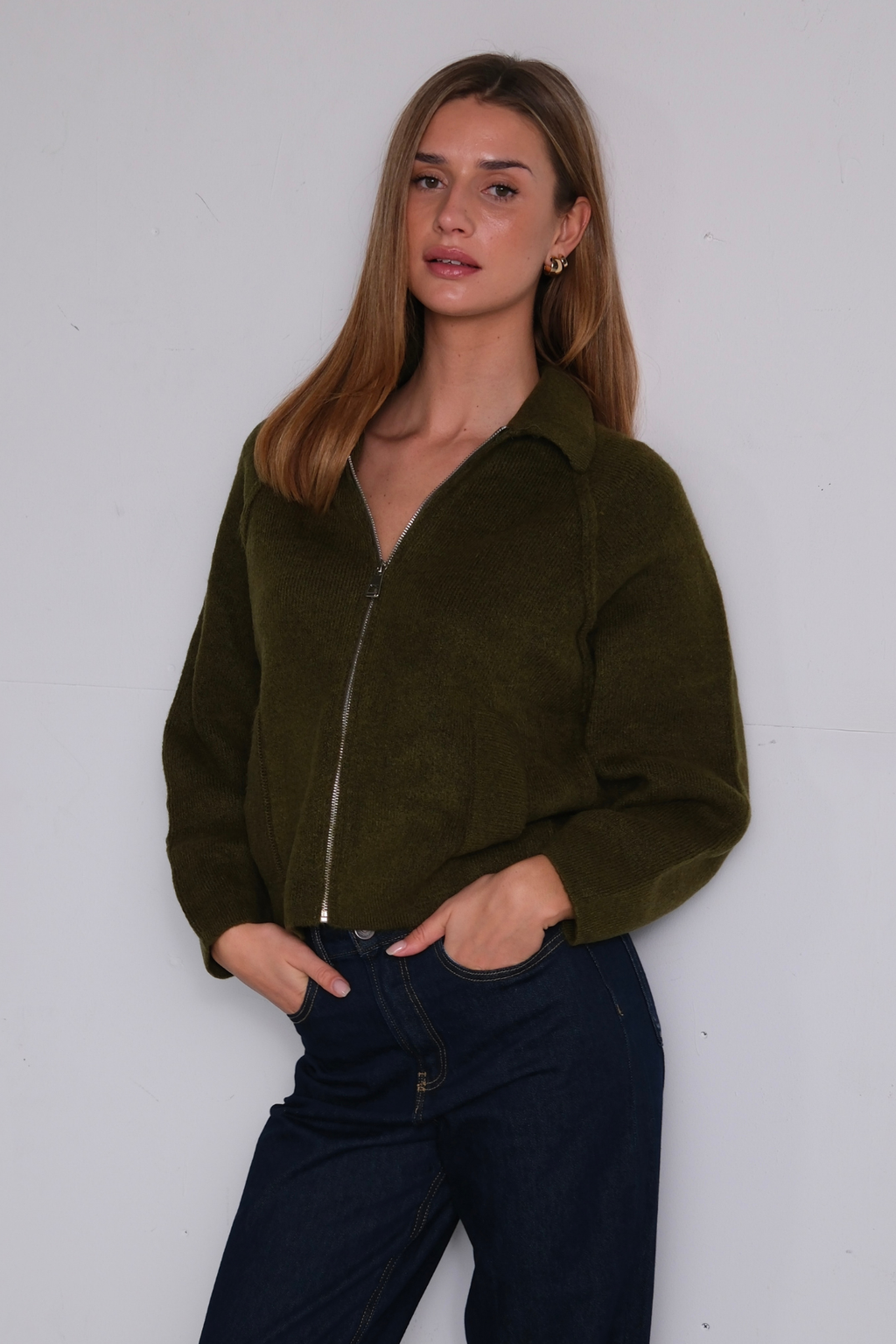 Cremallera de punto Selma - Caqui