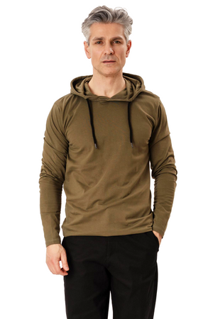 Sudadera con capucha ligera - Oliva