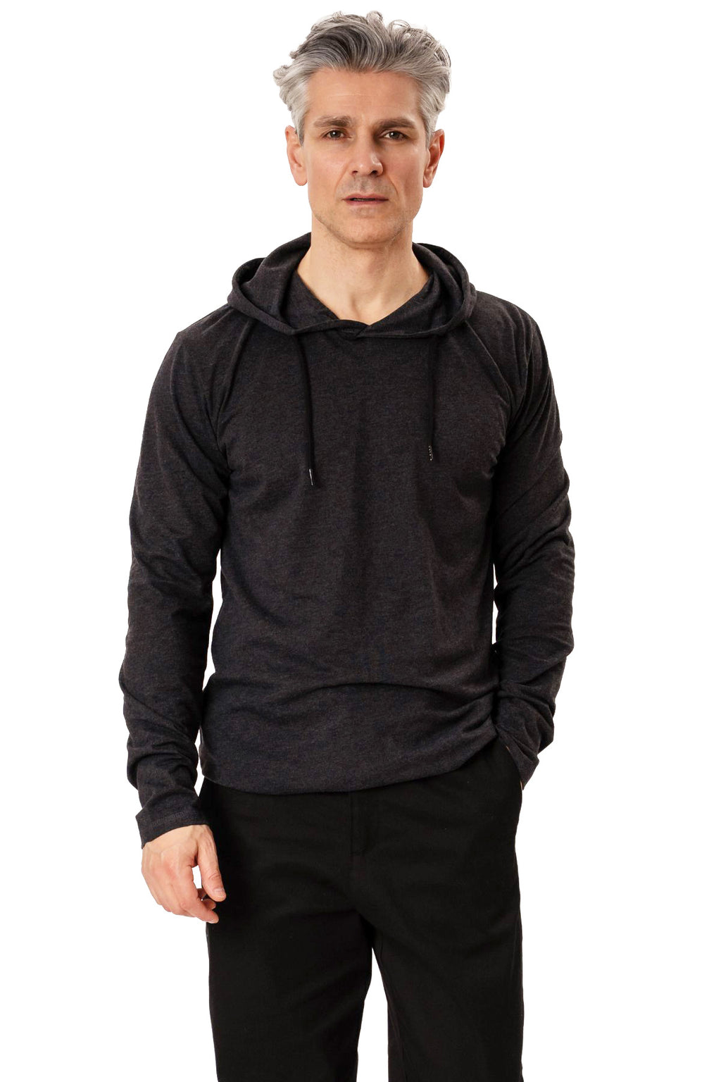 Sudadera con capucha ligera - negro