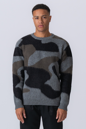 Sebastian Crew Cuel Knit - Castlerock Mela