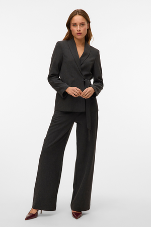 Bestie Wide Strap Pant - Melange gris oscuro