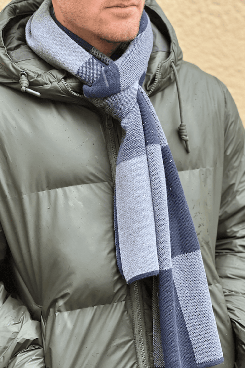 Bufanda - Rejilla larga azul