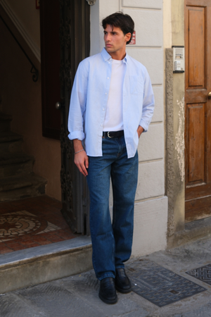 The Original Performance Camisa de Oxford - azul claro/blanco