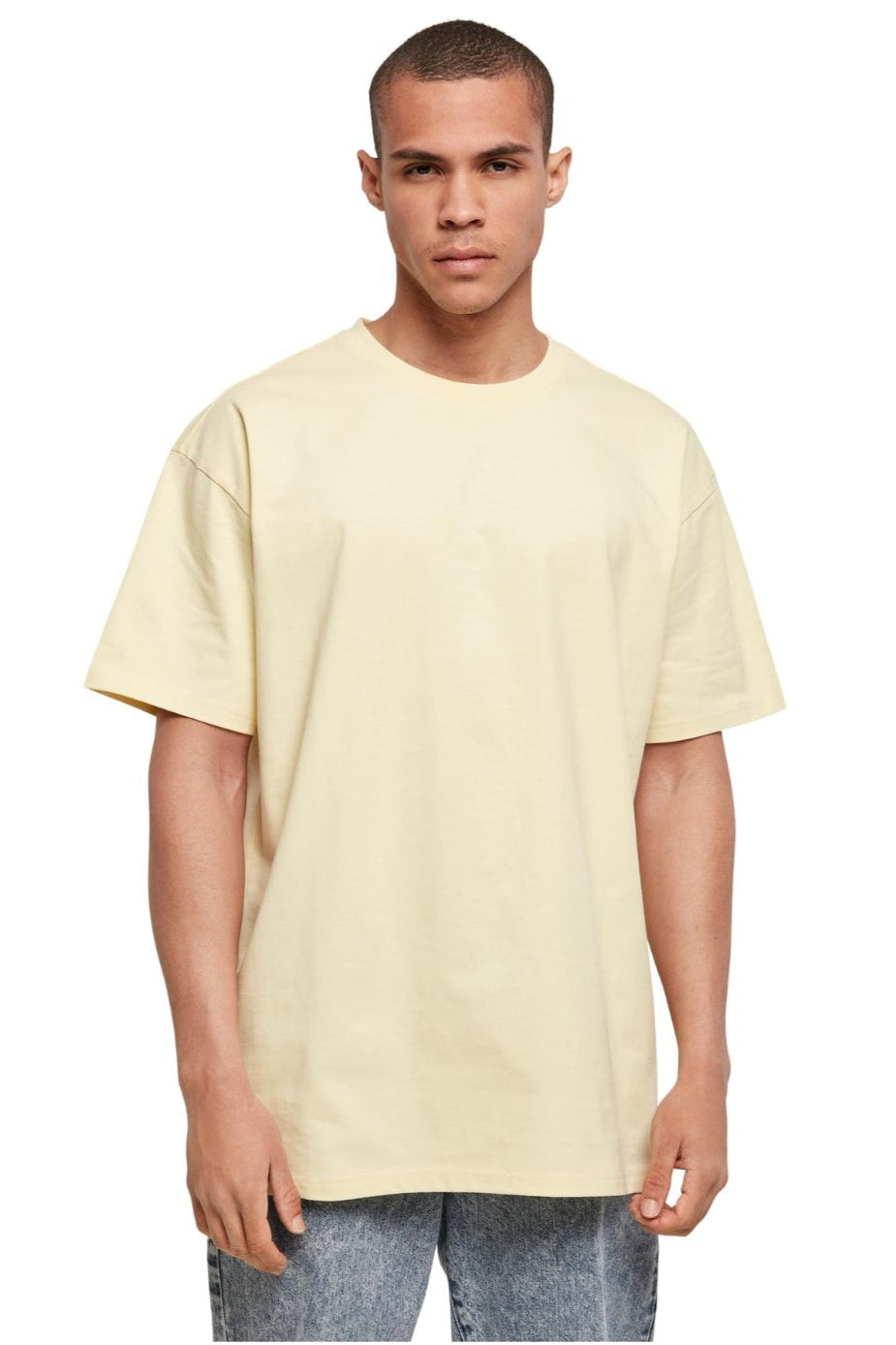 Pesado Oversized Camiseta - amarillo suave
