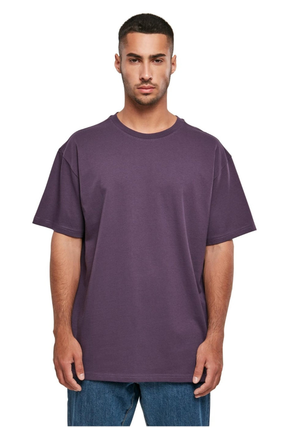 Pesado Oversized Camiseta - Noche morada