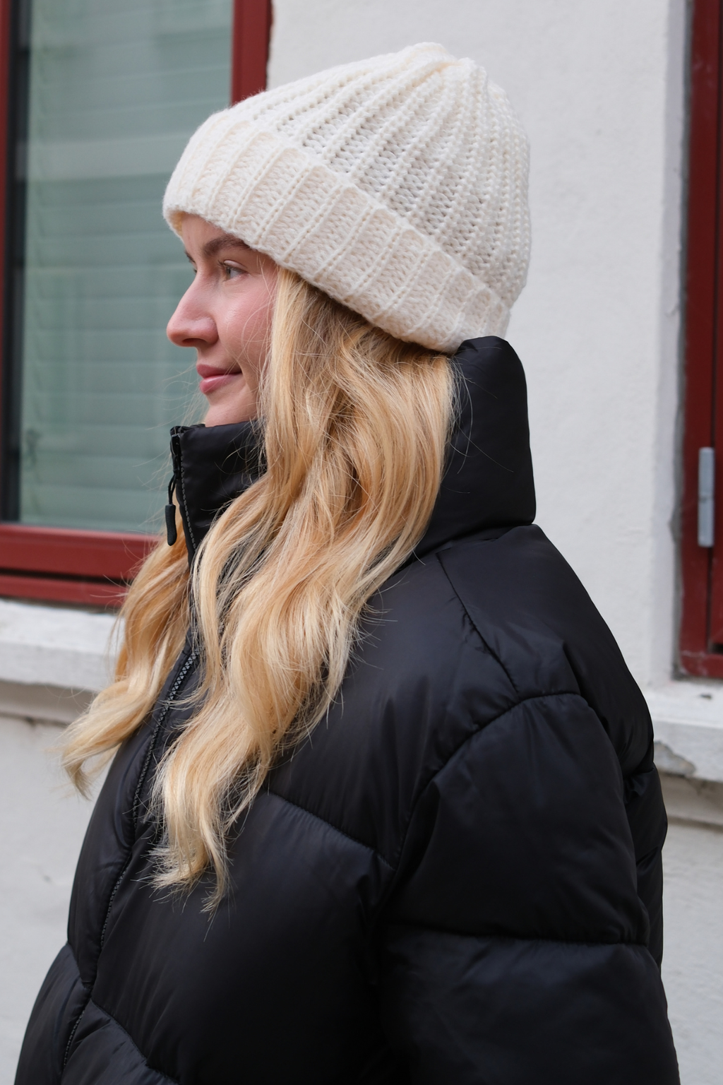 Ribbed Beanie - Light Beige