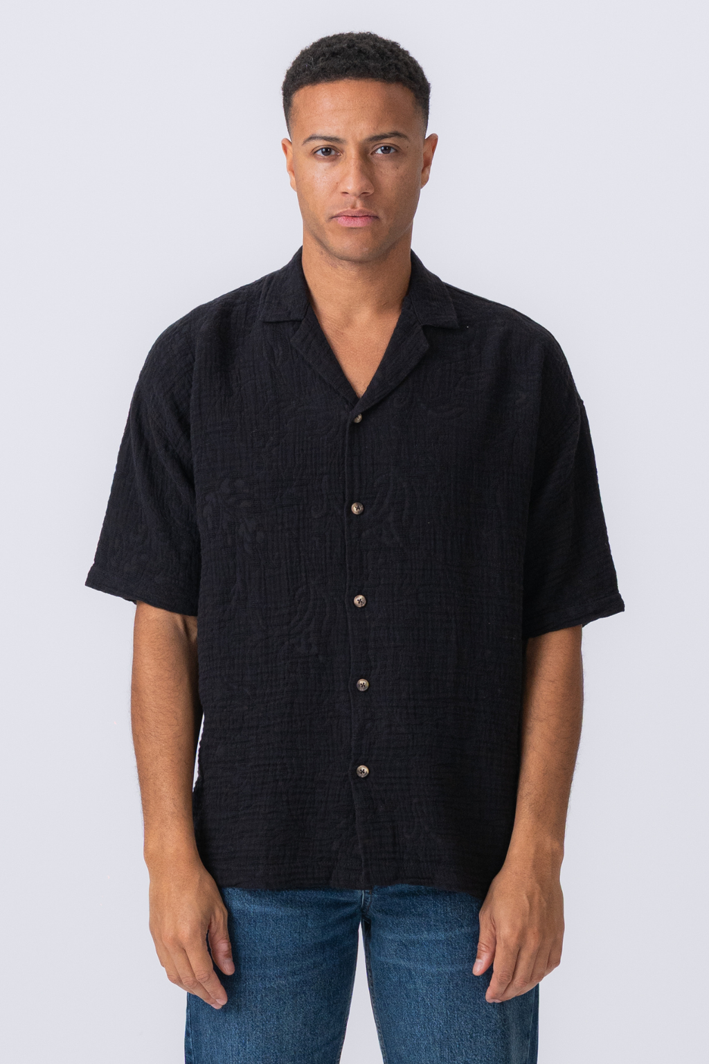 Camisa de manga corta - Negro
